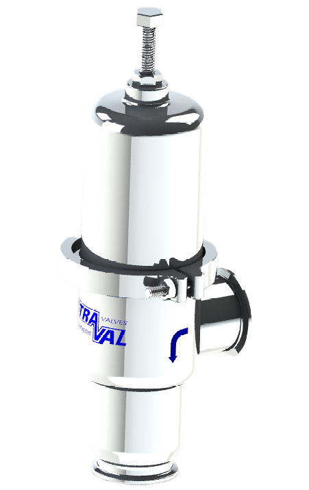 In-Line Back Pressure/Bypass Valve Sanitary Flange